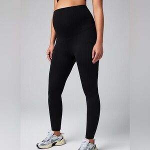 Fabletics large black PureLuxe High-Waisted Maternity 7/8 Legging